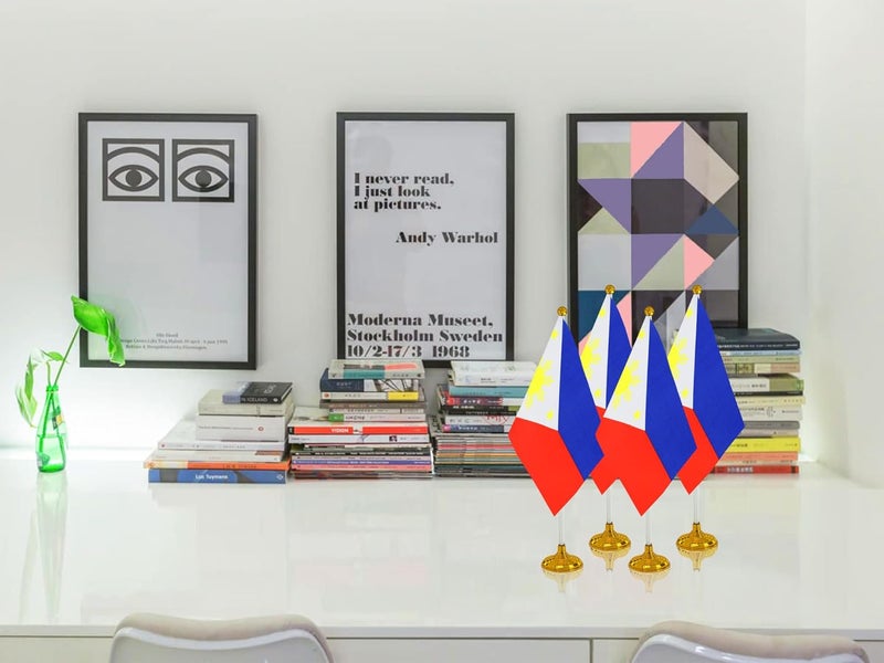 WXTWK 12 Pack Philippine Flag Filipino Desk Flag Small Mini Filipino Table Flags With Stand Base,Home Office Festival Events Celebration Decorations - Image 5